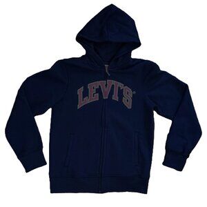 Levi's Big Girls Full-Zip Logo Hoodie - Large - Blue
